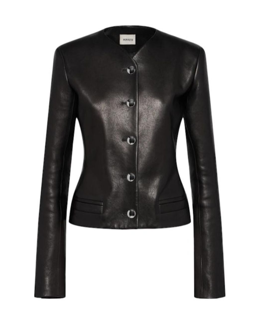 Khaite Black Nara Leather Jacket
