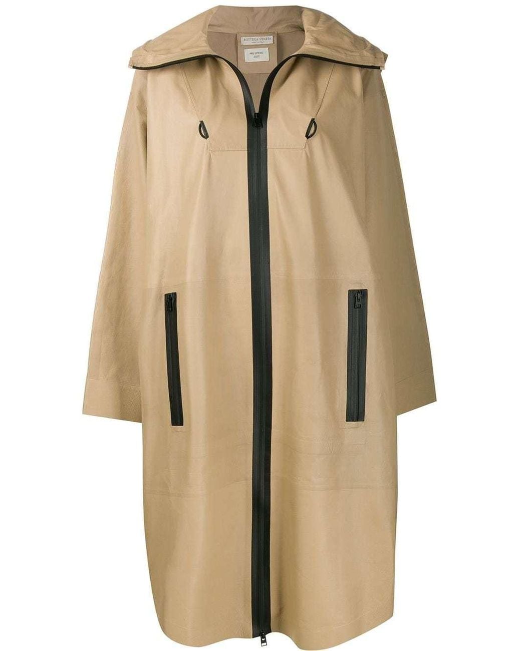 Bottega Veneta Natural Voluminous Hooded Parka Coat