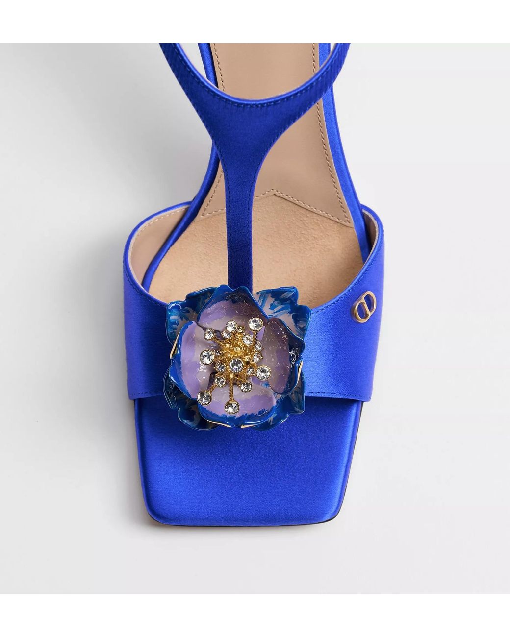 Dior Blue Flora Heeled Sandal