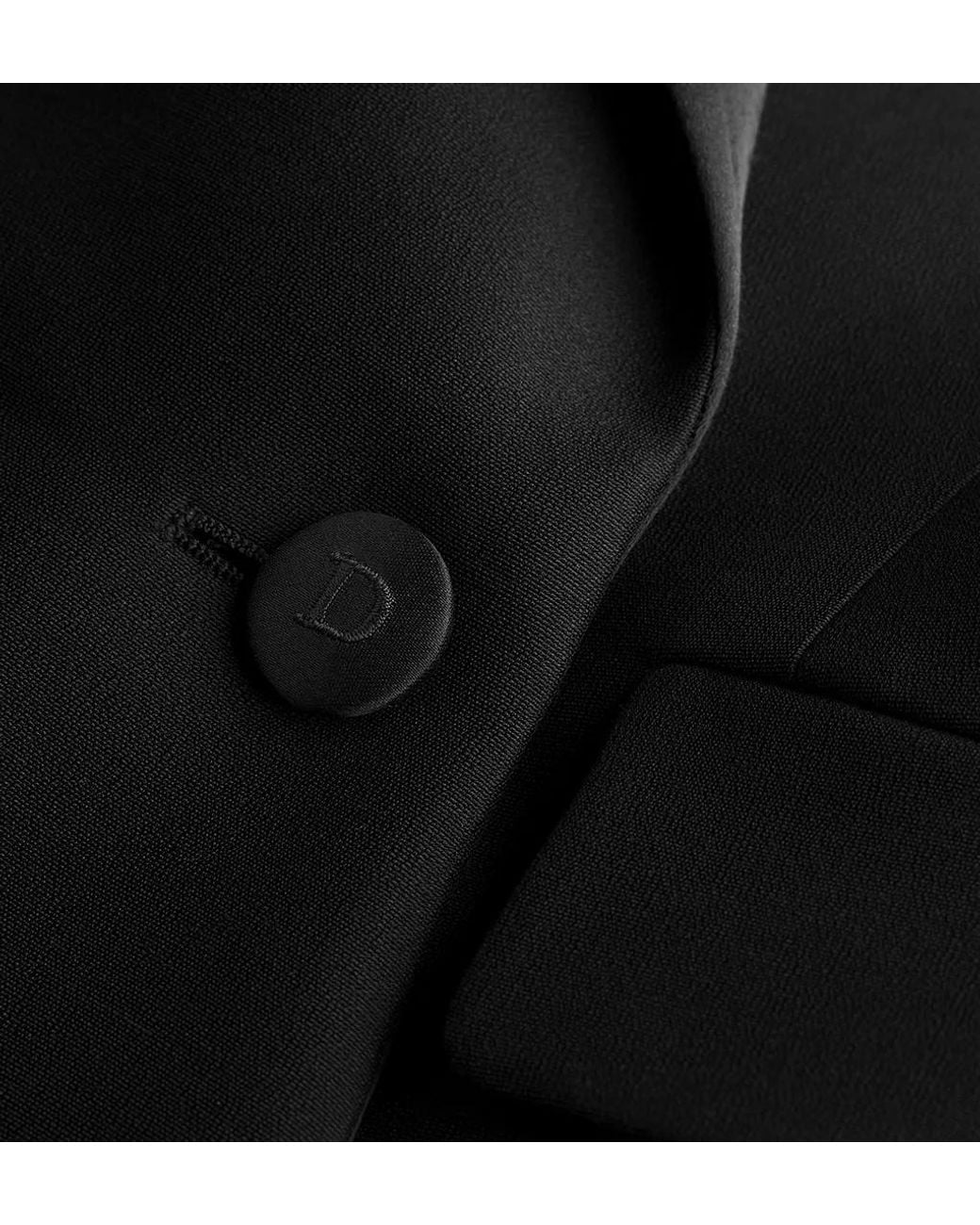 Dior Black Asymmetrical Fitted Jacket
