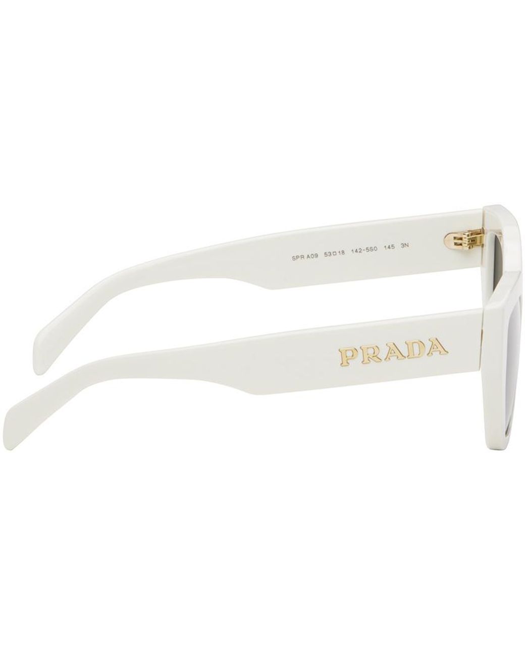 Prada White Eyewear Cat-Eye Sunglasses