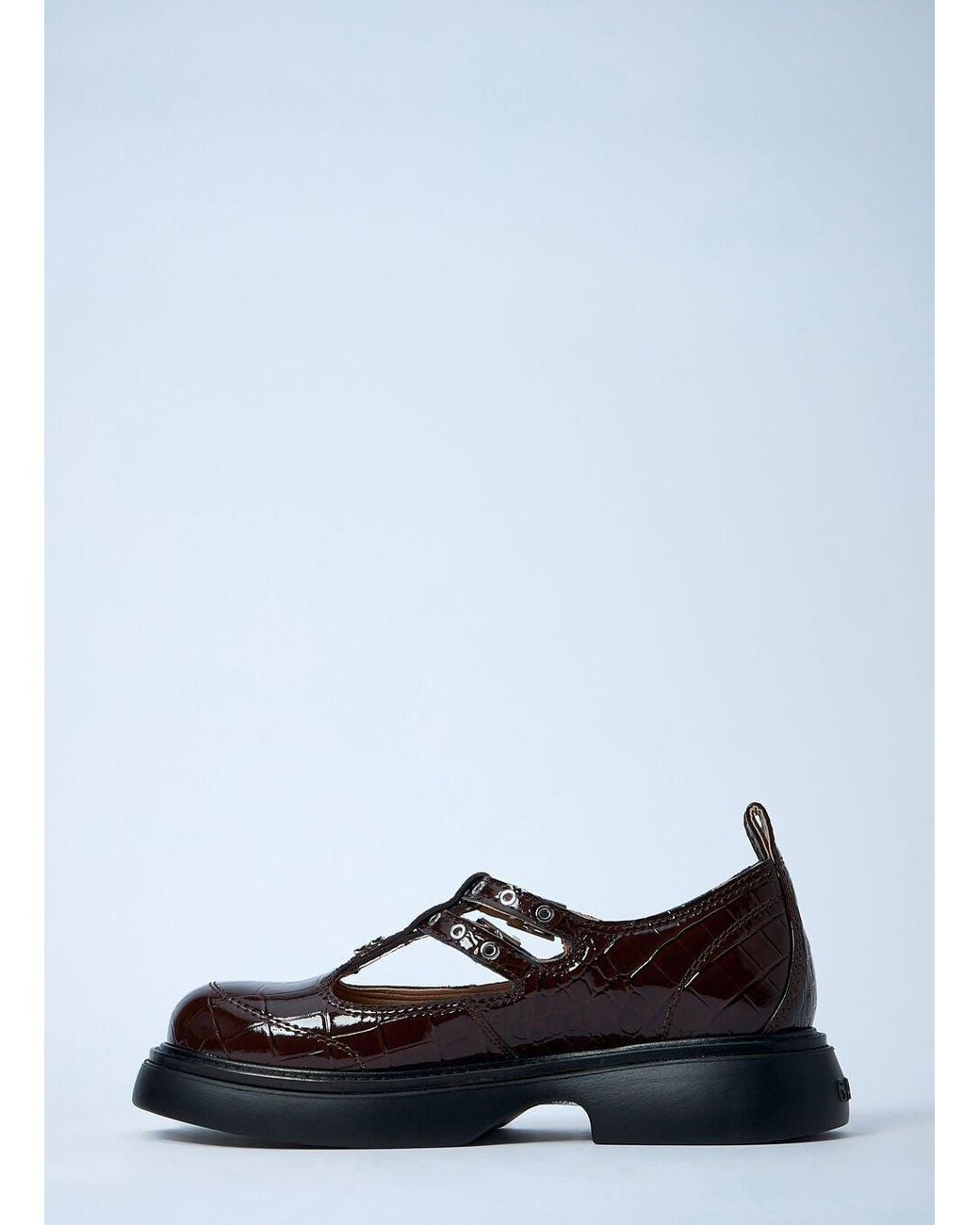Ganni Black Butterfly Mary Jane Round Toe Shoes