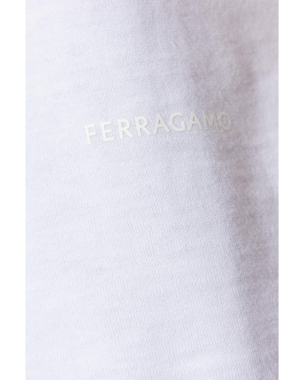 Ferragamo White Ferragamo Crewneck T-Shirt