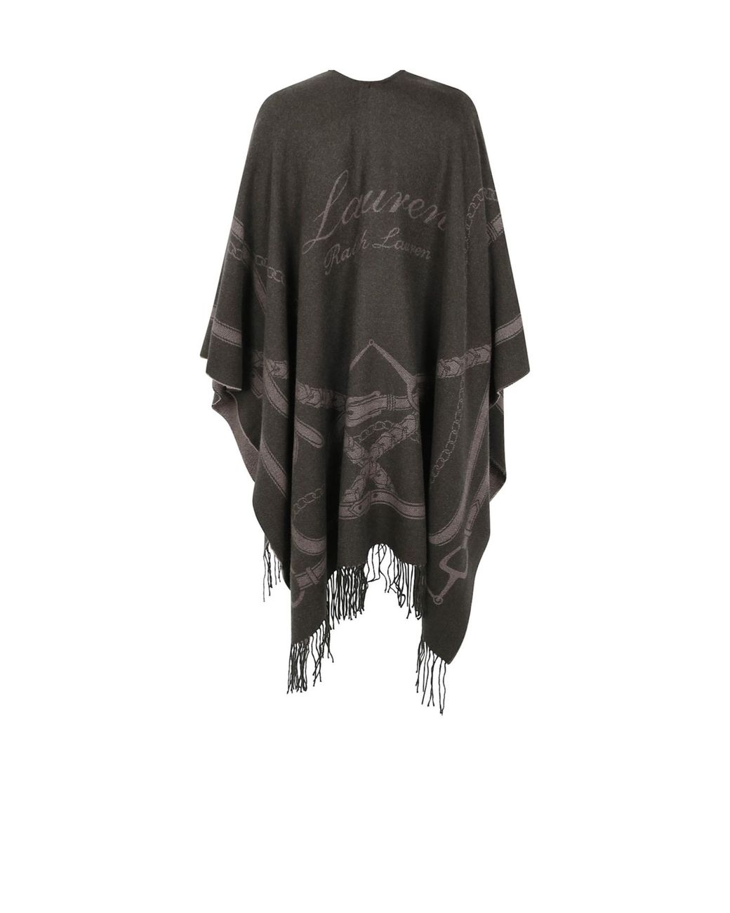 Ralph Lauren Gray 'Ruana' Poncho