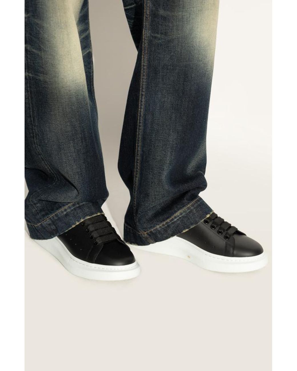 McQueen Black Sports Shoes With Studs for men
