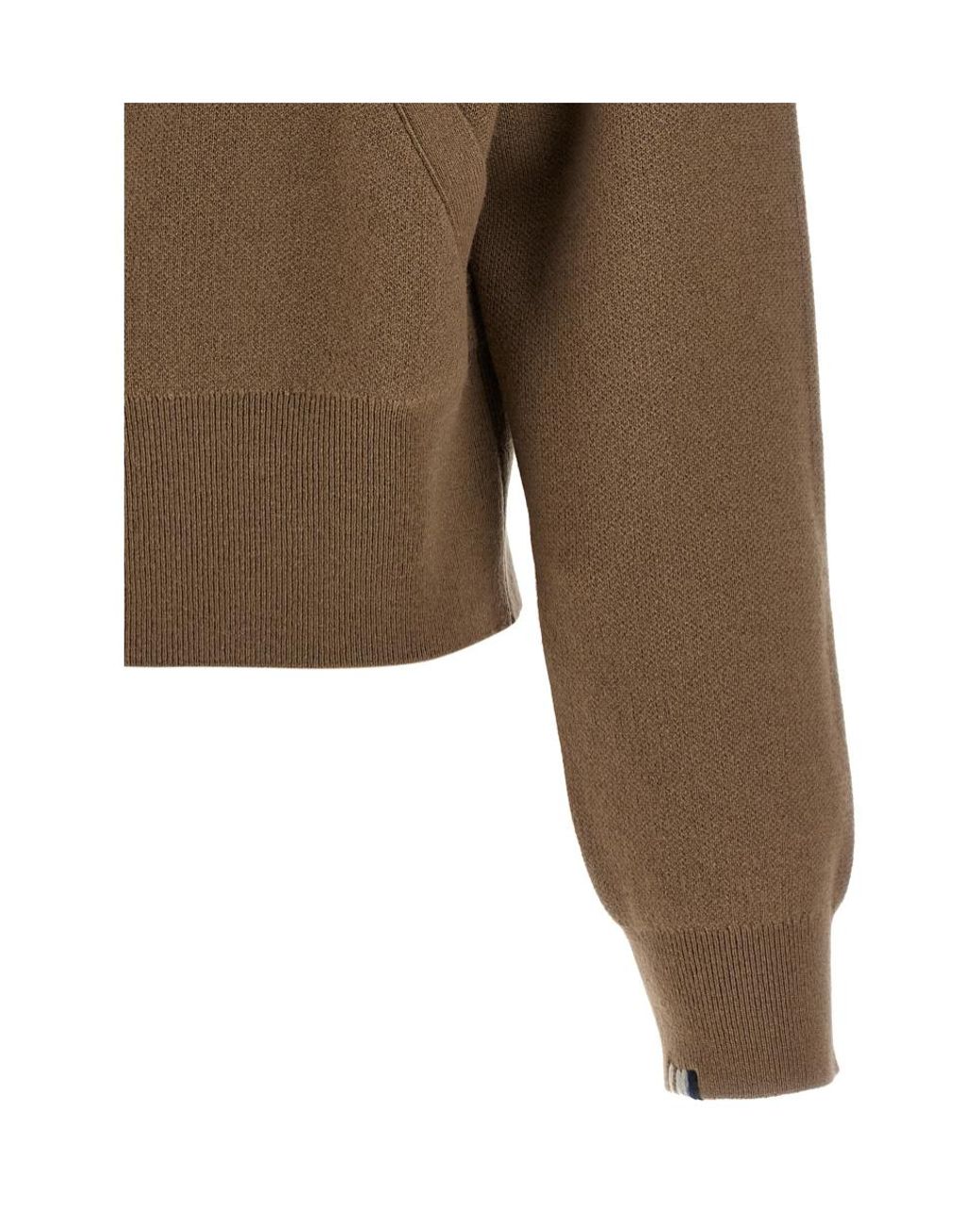 Extreme Cashmere Brown Xtra Cute Cropped Zip Cardigan