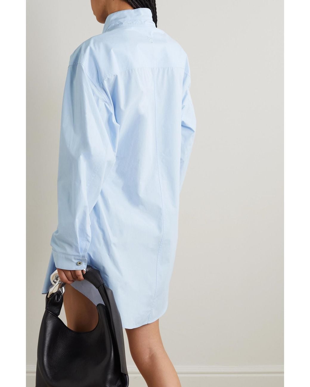 J.W. Anderson Blue High-Neck Shirt Dress