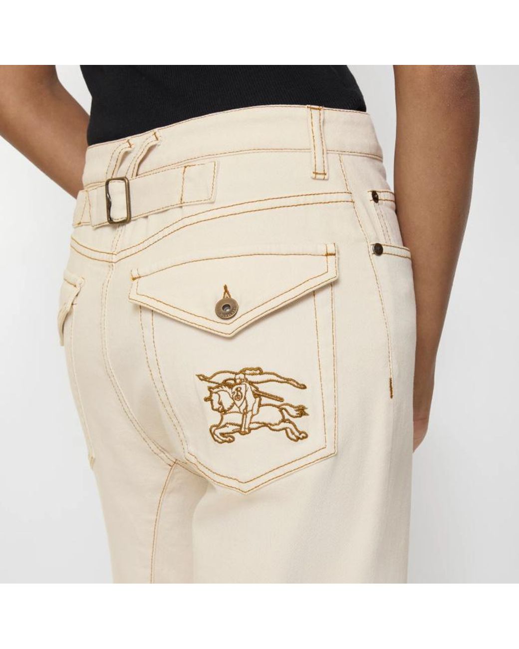 Burberry Natural High Rise Bootcut Jeans