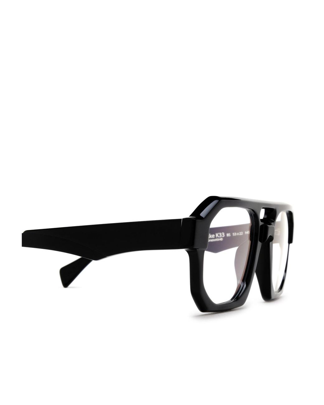 Kuboraum Black Pilot-Frame Glasses for men