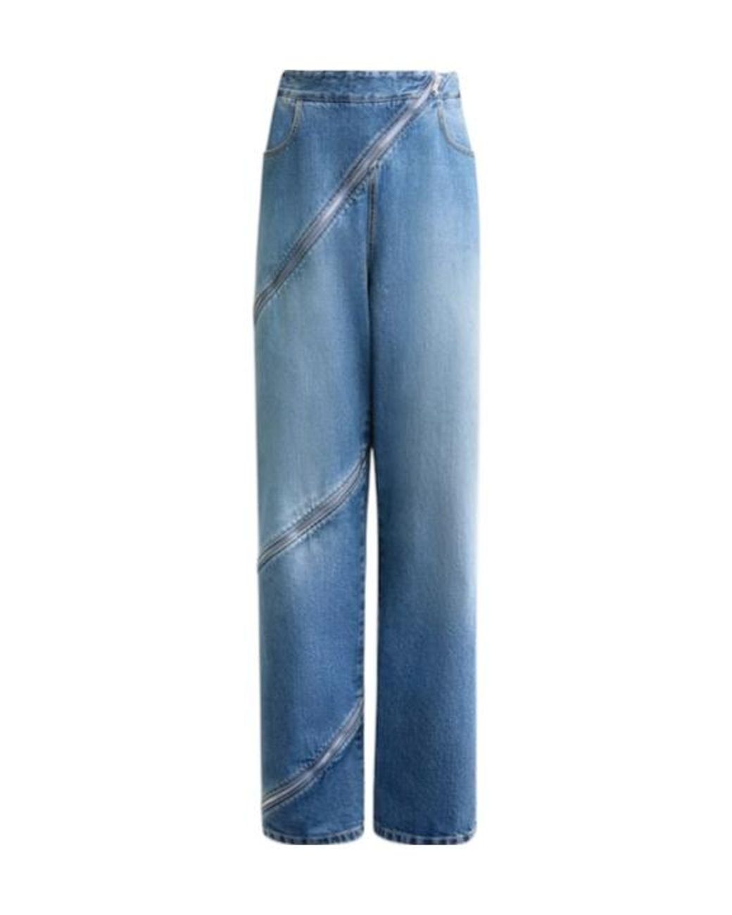 Alaïa Blue Denim Spiral Jeans