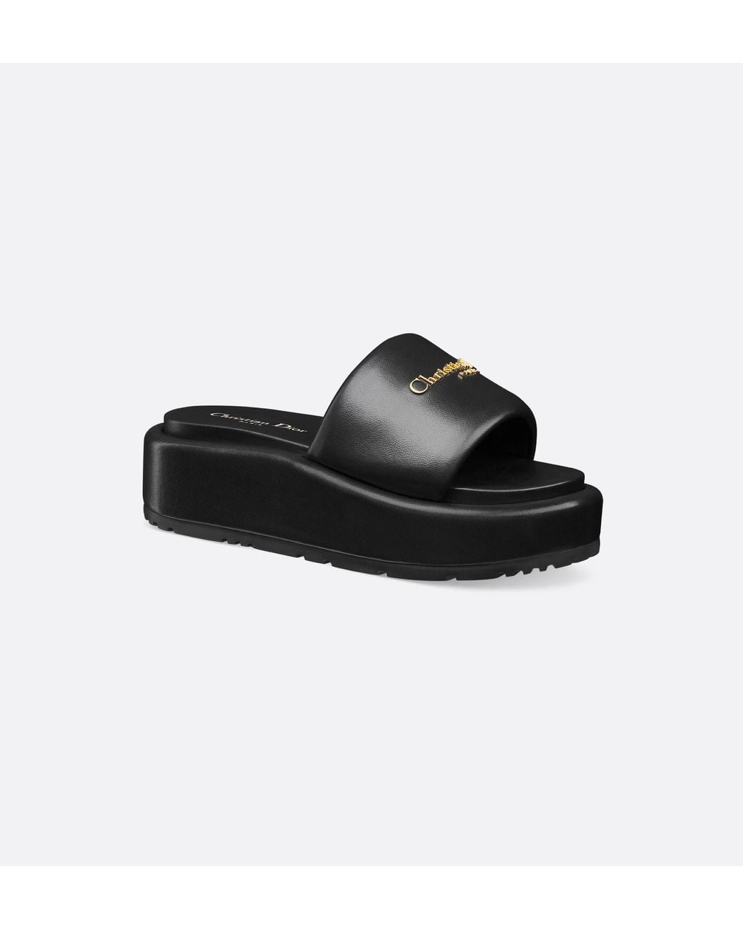 Dior Black D-Lane Platform Slide
