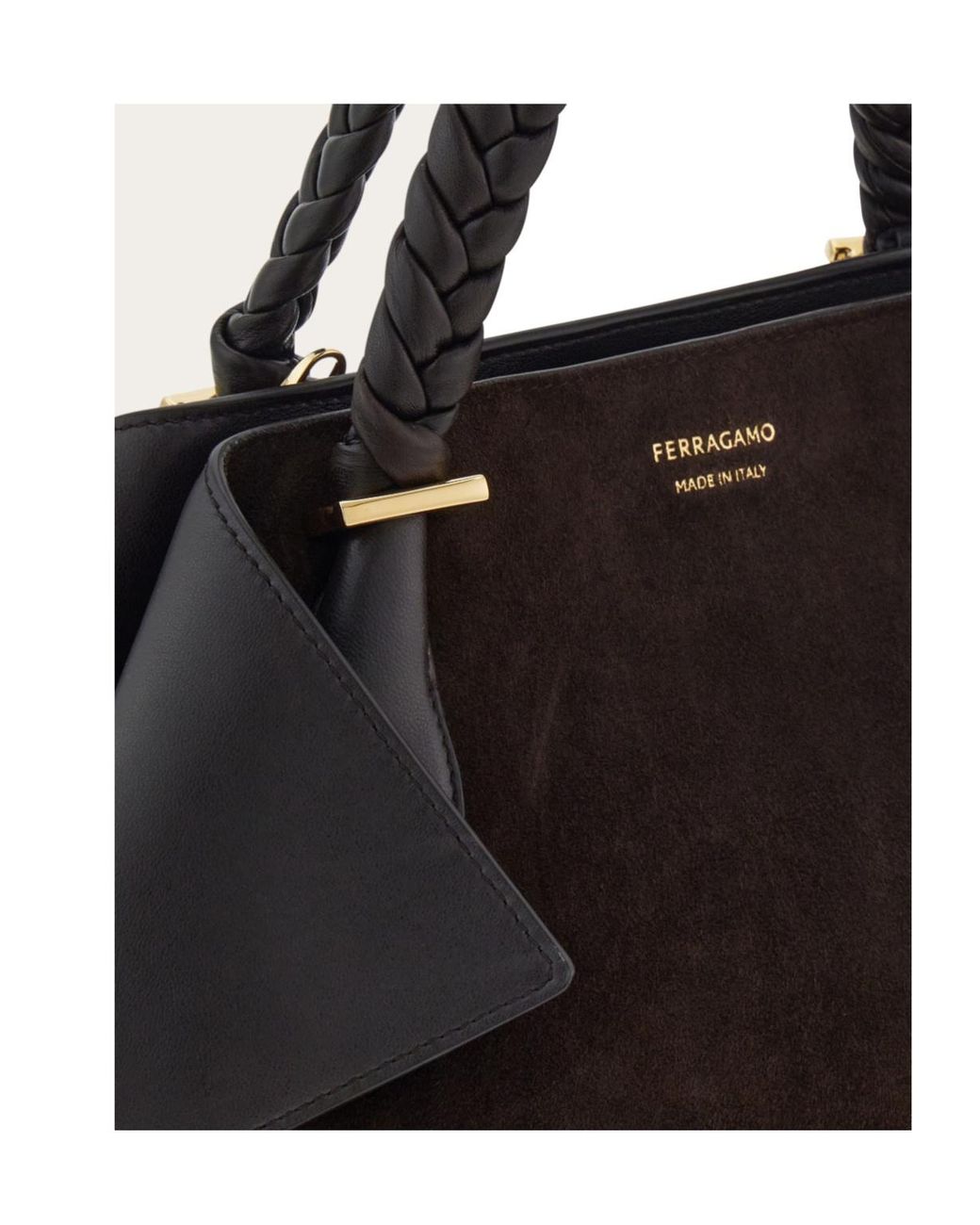 Ferragamo Black Ferragamo Folded Shopper Bag