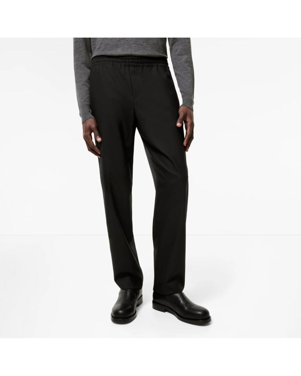 Burberry Black Straight-Leg Tailored Trousers for men
