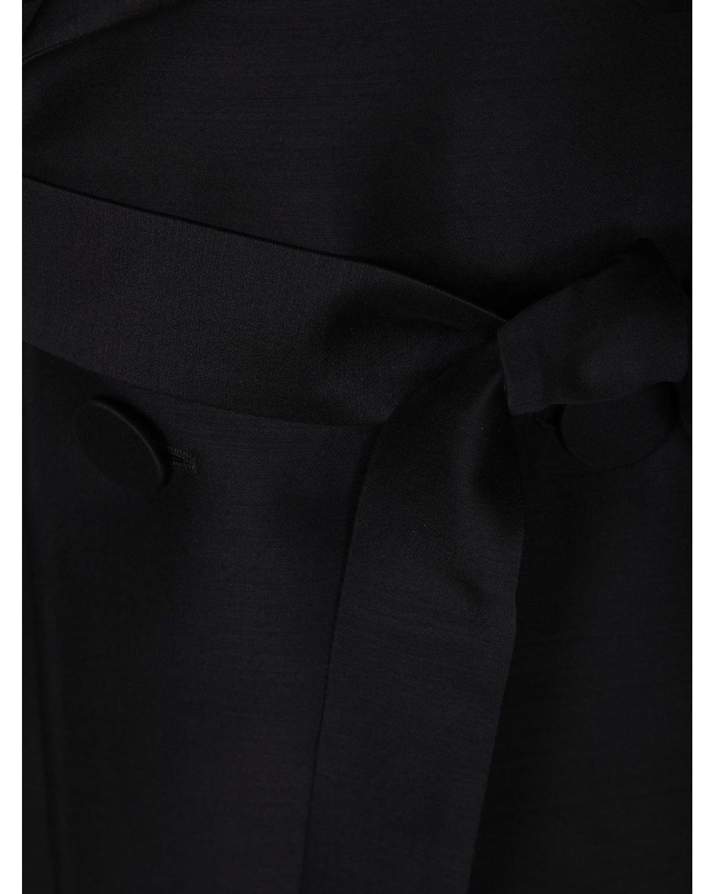 DSquared² Black Double-Breasted Long Coat