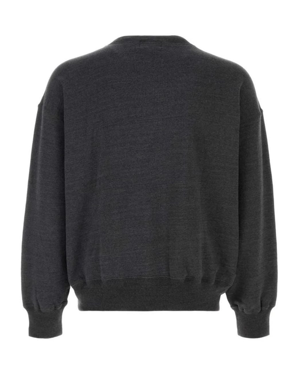 A Bathing Ape Gray Busy Works Crewneck Sweater for men