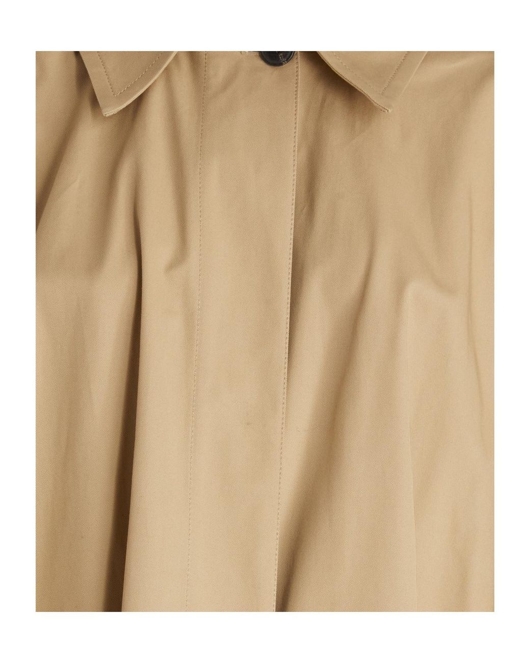 Quira Natural Button Detailed Layered Long-Sleeed Coat