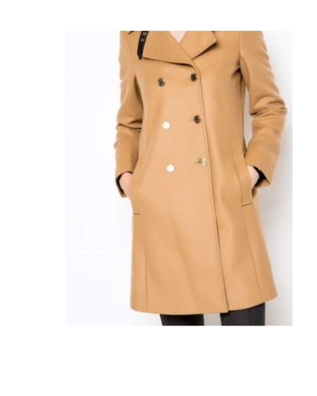 Armani Jeans Natural Double-Breasted Trench Coat