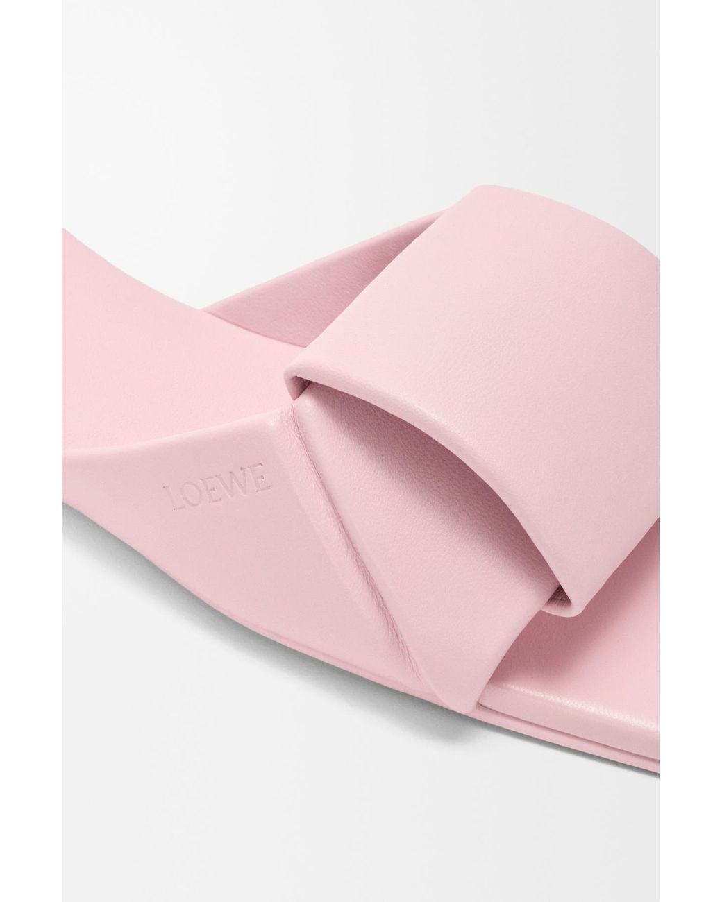 Loewe Pink Logo Embossed Flat Sandals