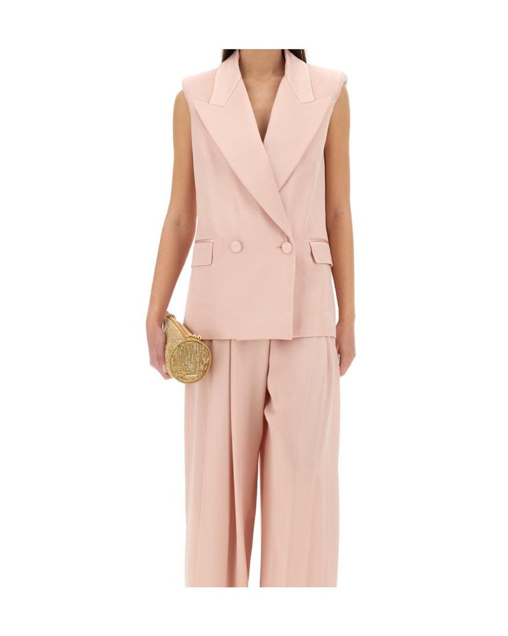 Nina Ricci Pink Double Breasted Vest Jacket