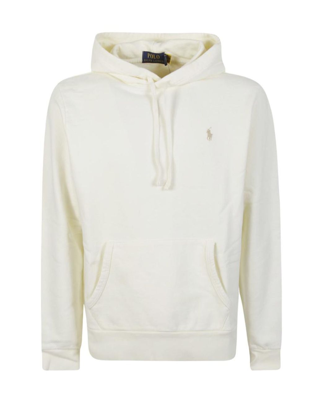 Polo Ralph Lauren White Loopback Fleece Hoodie for men