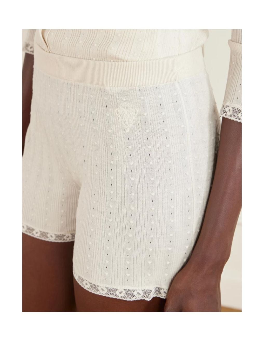 Gucci White Elastic Waist Shorts