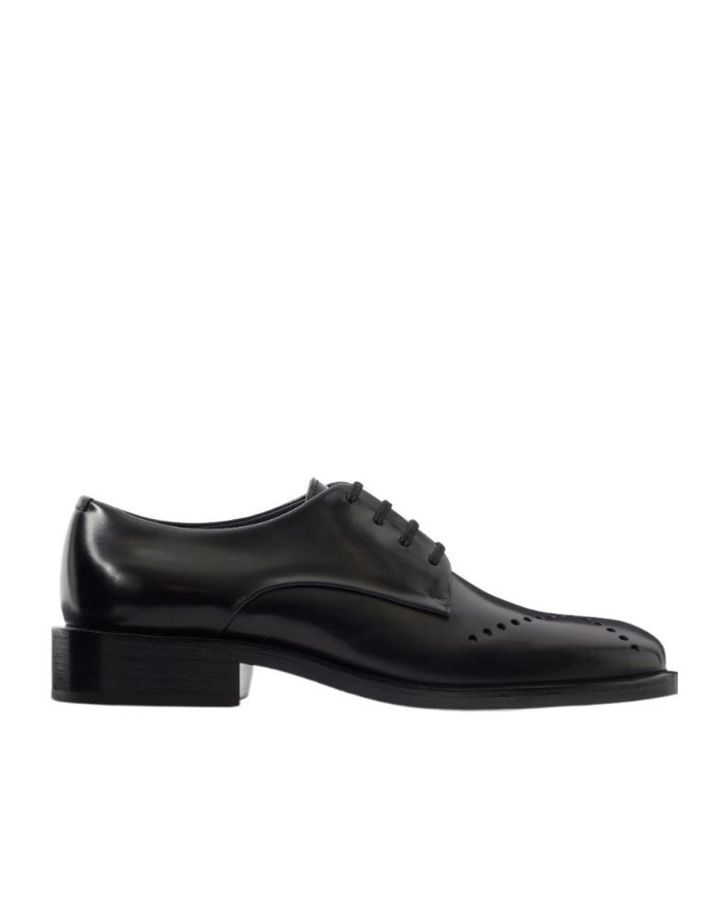 Jil Sander Black Square-Toe Lace-Up Shoes