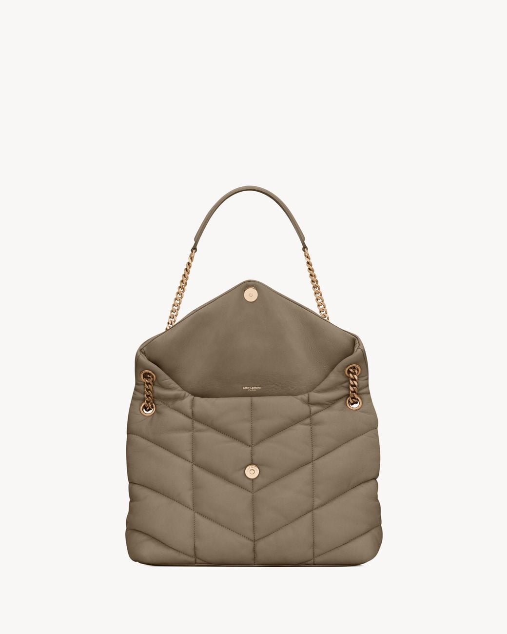 Saint Laurent Gray Puffer Medium Shoulder Bag