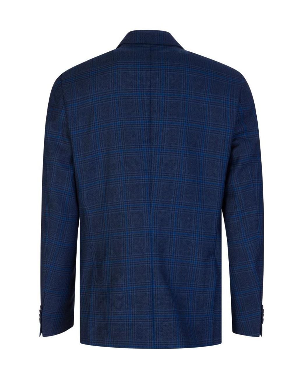 Boss Blue Single-Breasted Suit Jacket for men