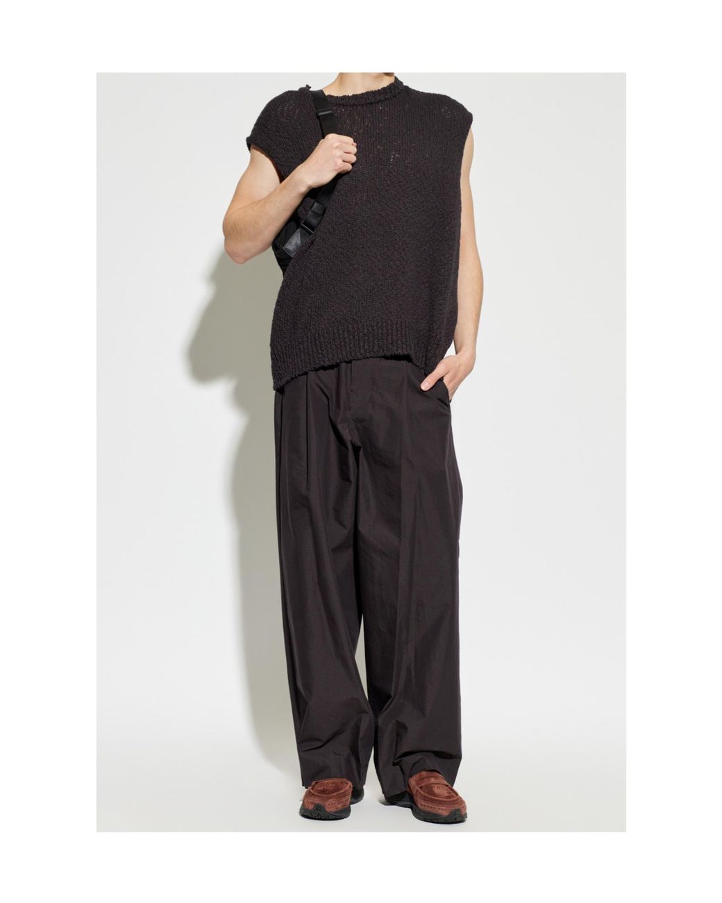 Homme Plissé Issey Miyake Black Pleated Elasticated-Waist Trousers for men