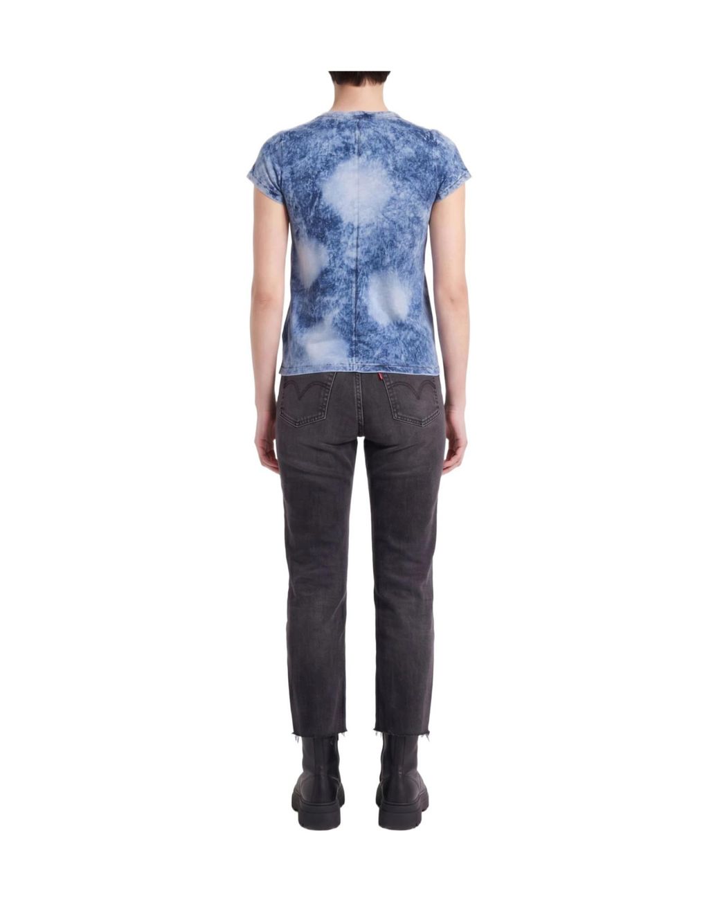 Rag & Bone Blue Tie-Dye Short-Sleeve T-Shirts