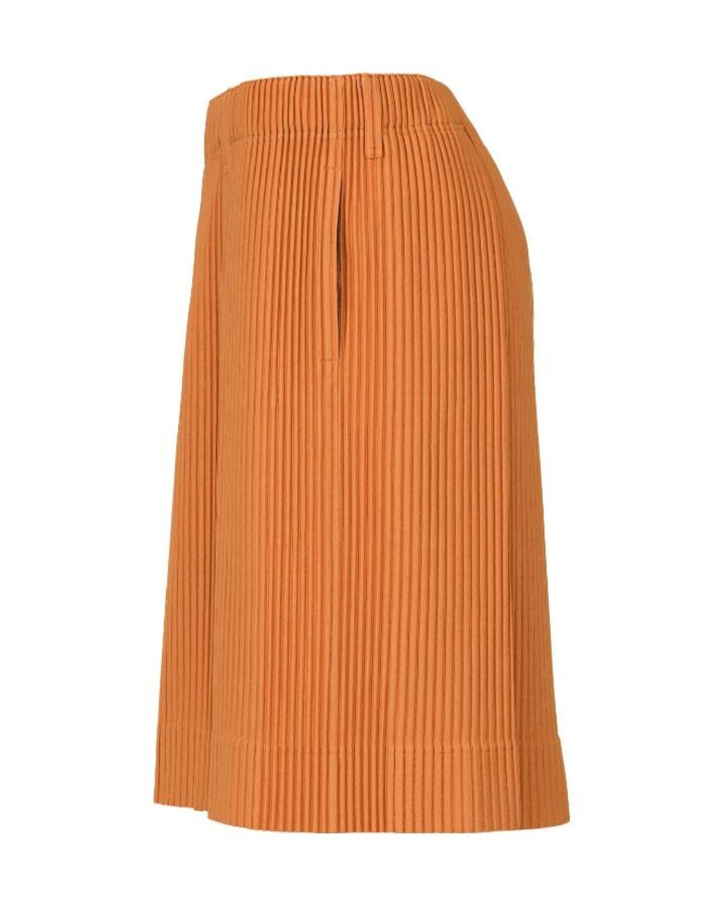 Homme Plissé Issey Miyake Orange Homme Plissé Issey Miyake Tailored Pleats 2 Bermuda Shorts for men