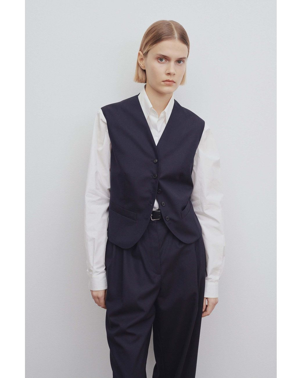 The Row Blue Logo Vest