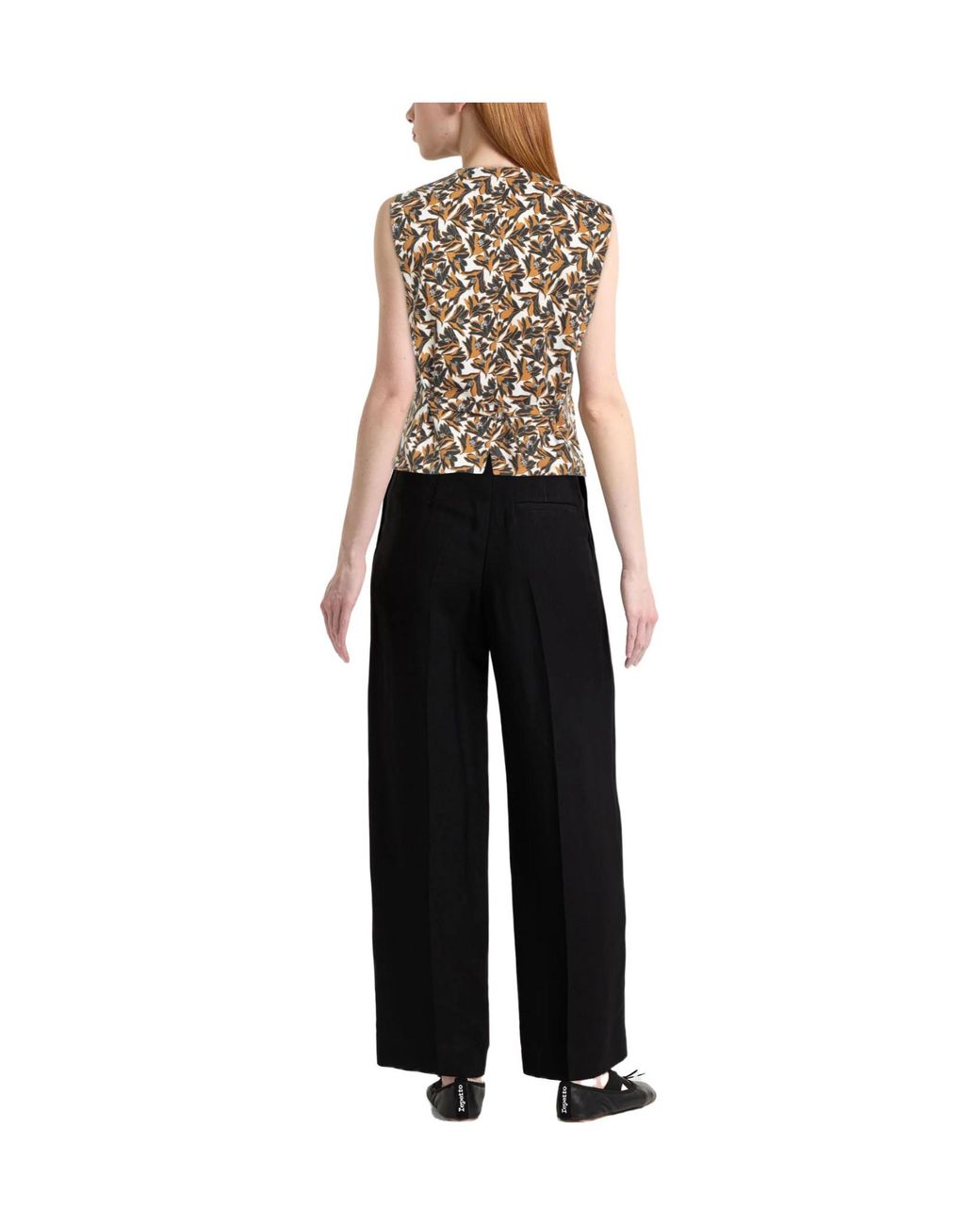 Weekend by Maxmara Yellow Floral Print Top