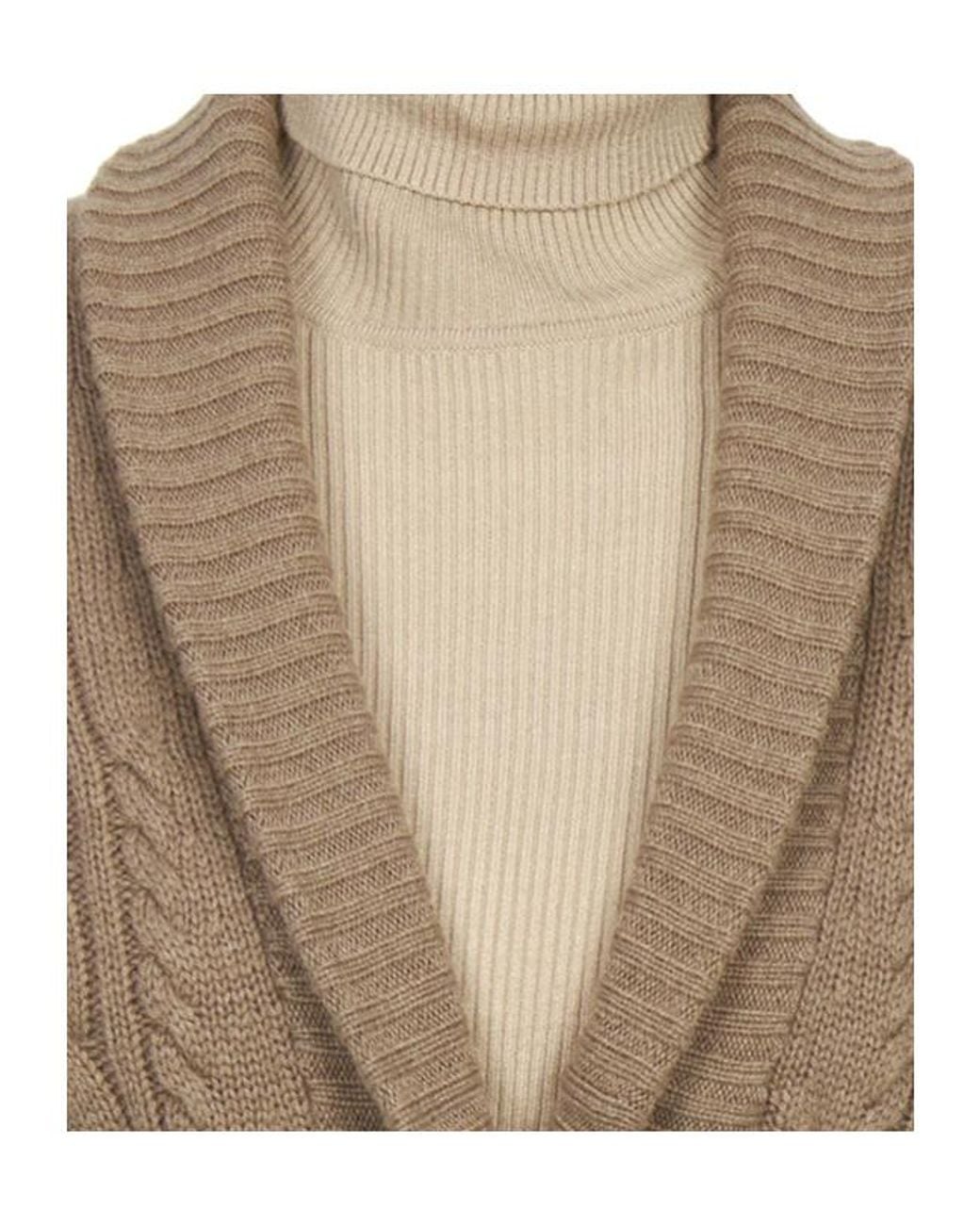 Max Mara Brown Long-Sleeved Cardigan