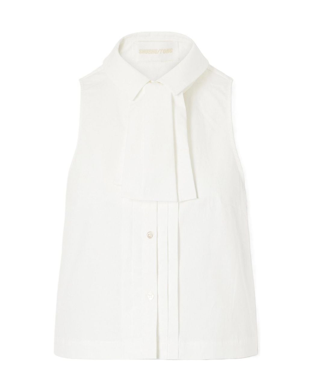 ShuShu/Tong White Tie-Detailed Blouse