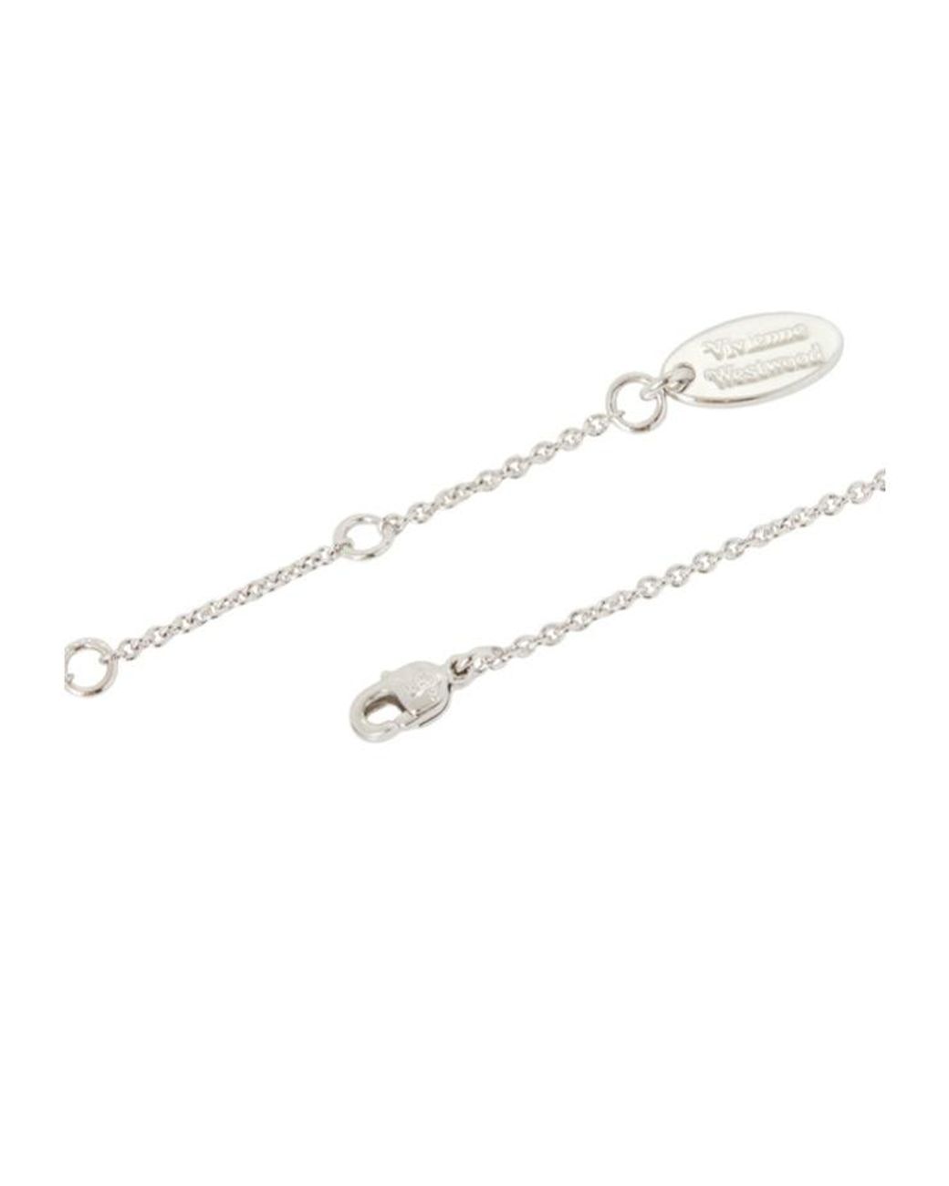Vivienne Westwood White Millie Pendant Necklace