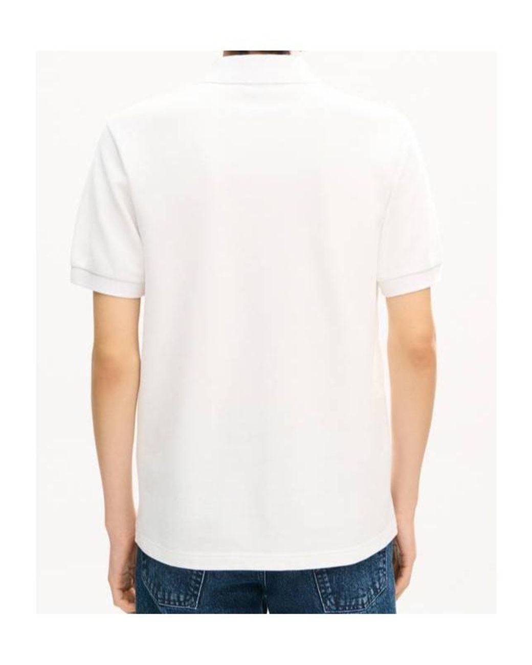 KENZO White Logo Embroidered Short Sleeved Polo Shirt for men