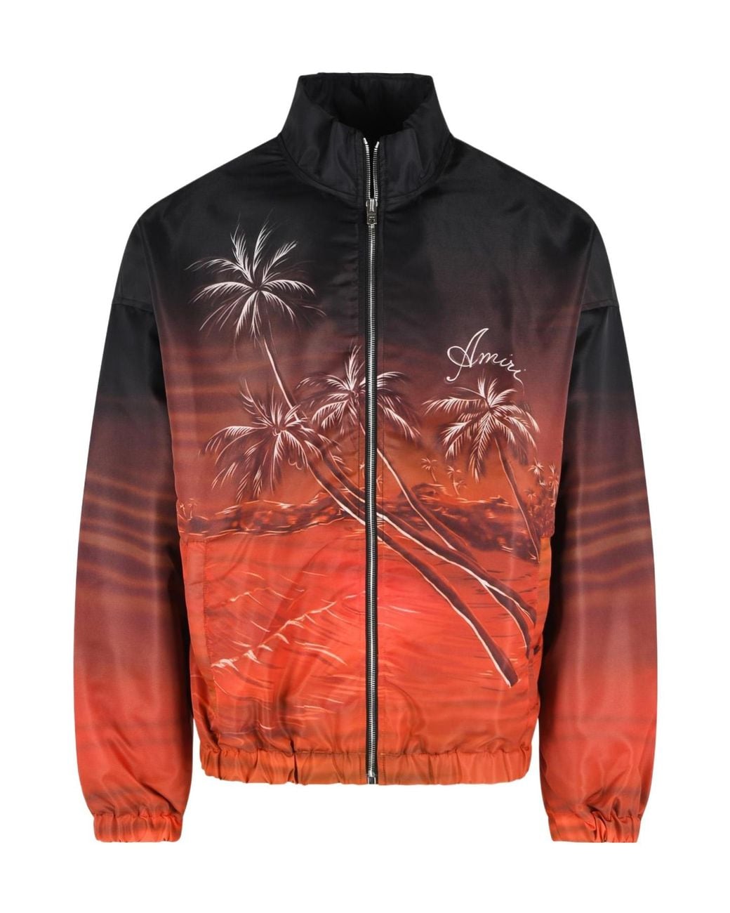 Amiri Red Palms Print Bomber Jacket for men