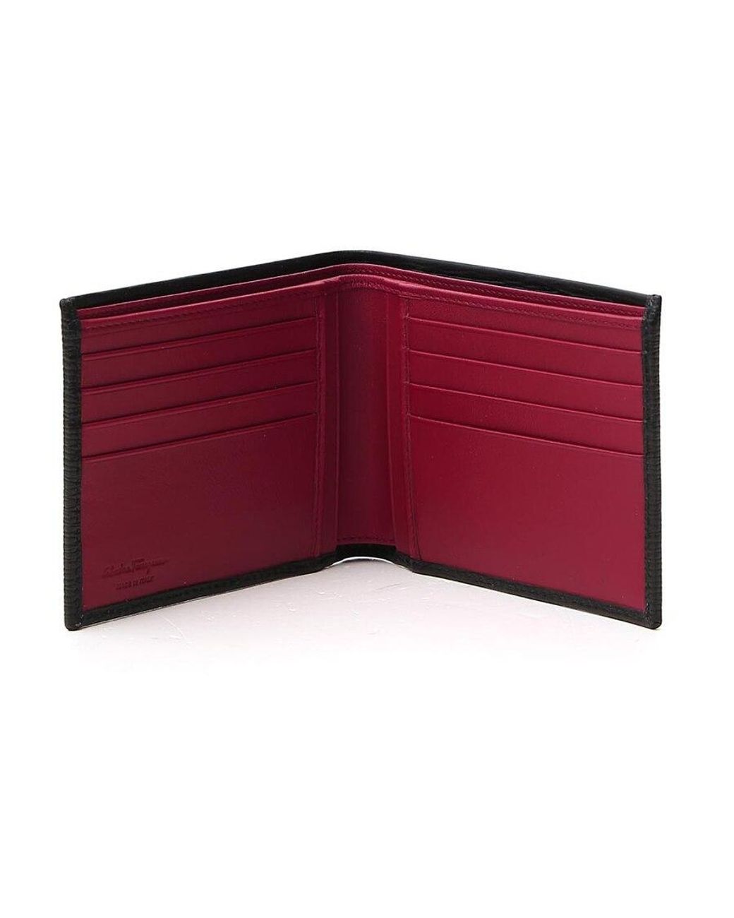 Ferragamo Black Ferragamo Gancini Bifold Wallet for men
