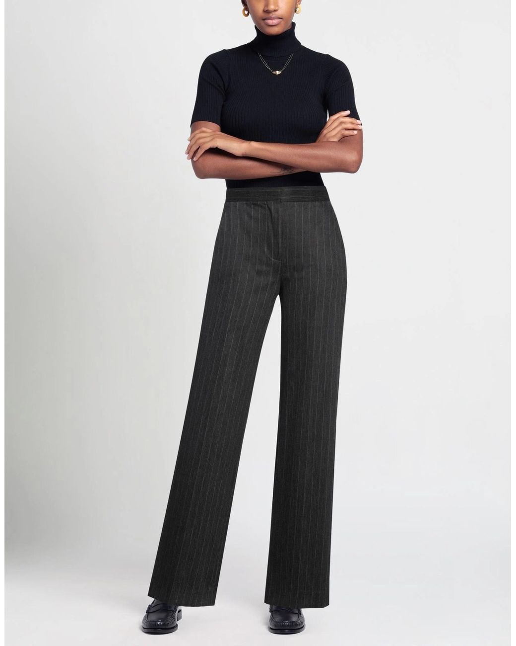 Max Mara Black Wide-Leg Trousers