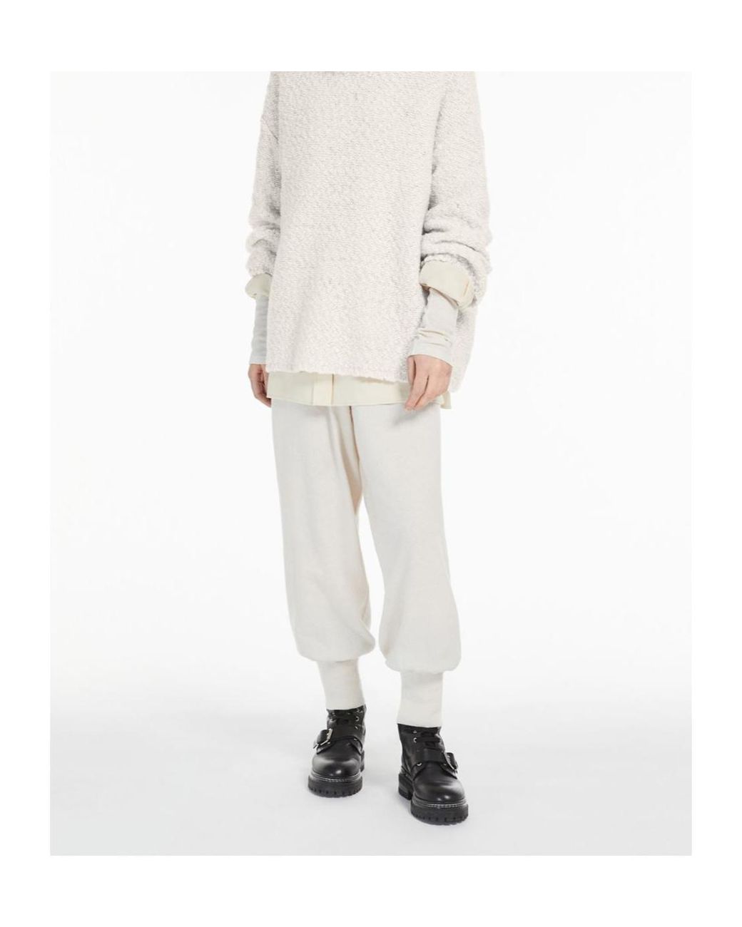 Weekend by Maxmara White Knitted Casual Pants