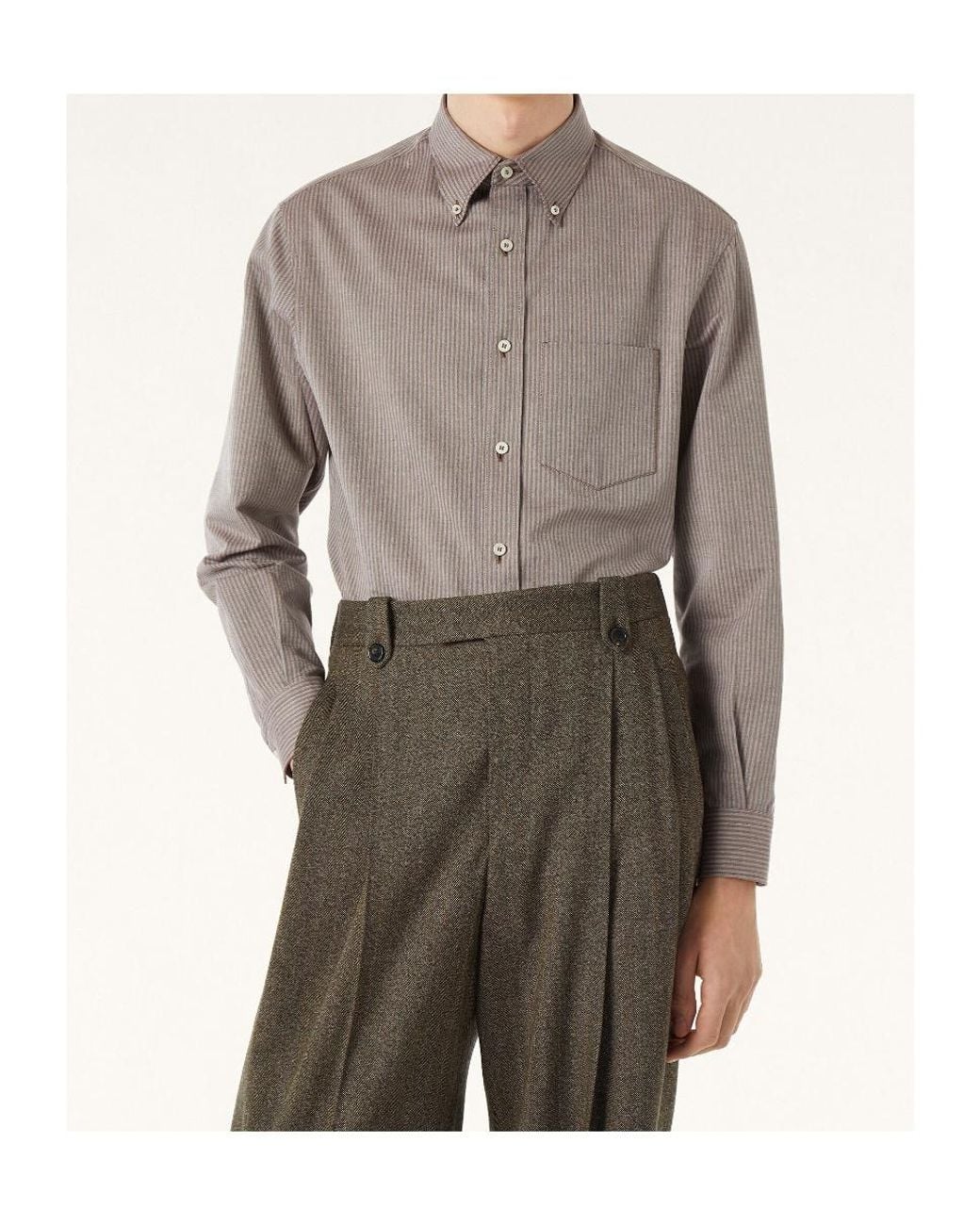 Loro Piana Gray Elia Shirt for men