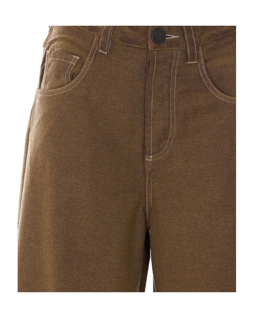 Uma Wang Brown Casual Pants With Belt Loops