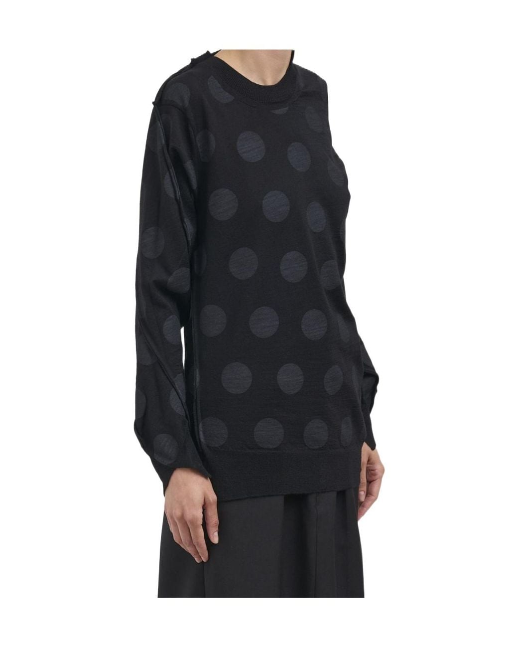 Junya Watanabe Black Long-Sleeved Sweater