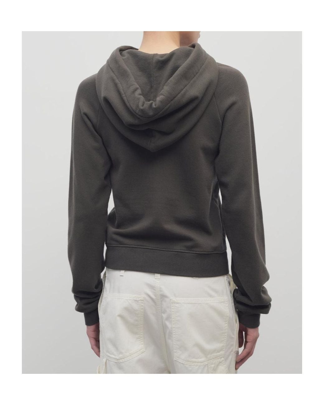 The Row Green Ribbed-Trim Hoodie