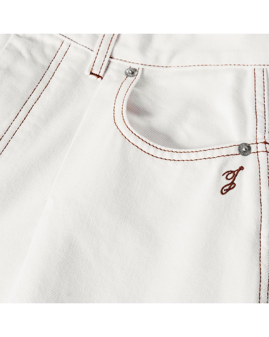 Jacquemus White Loose Straight-Leg Jeans