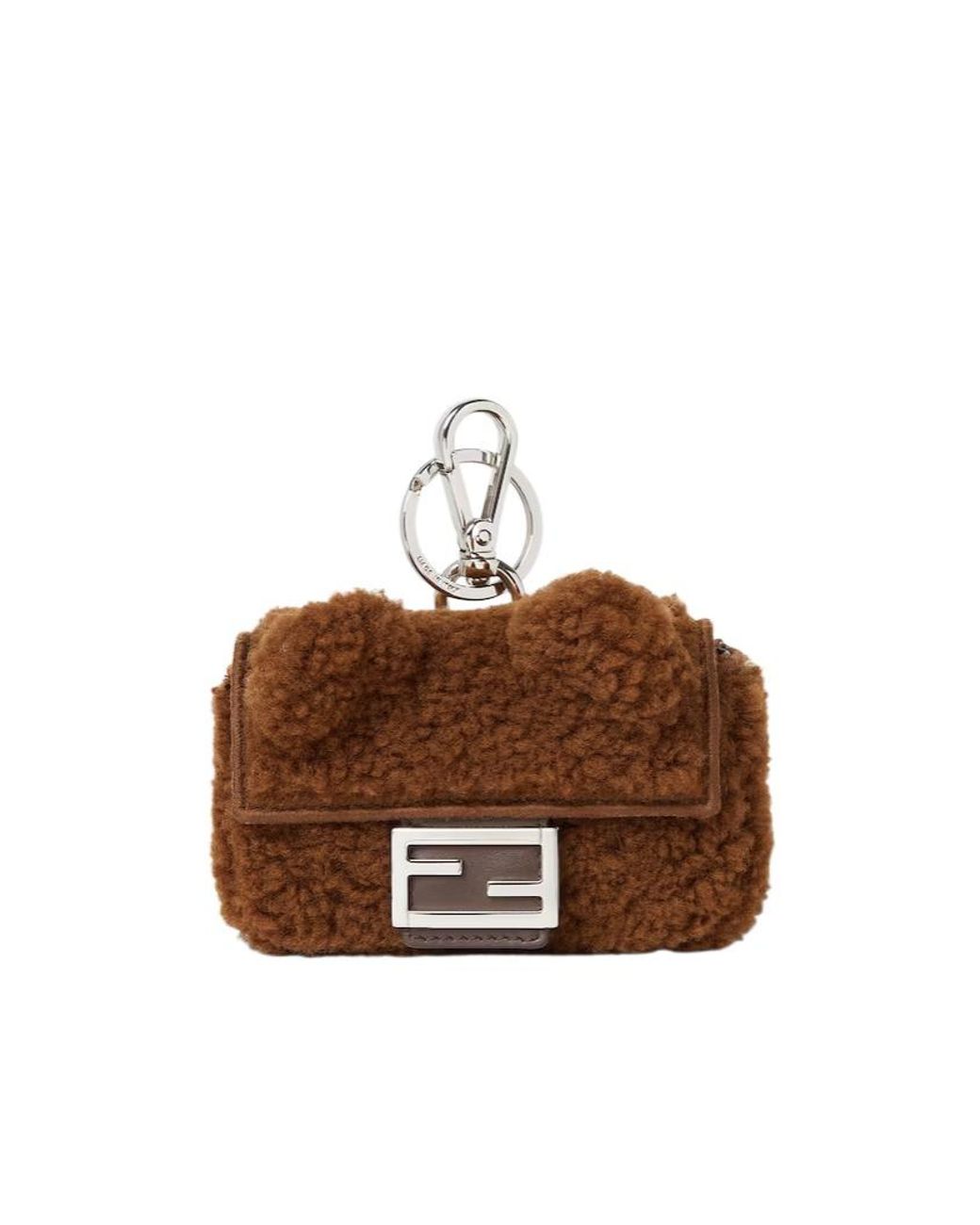Fendi Brown Dark Shearling Charm for men