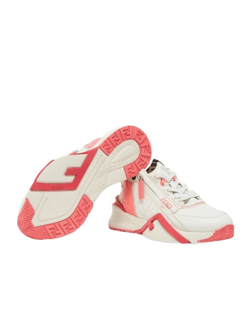 Fendi Pink Leather Low-Tops