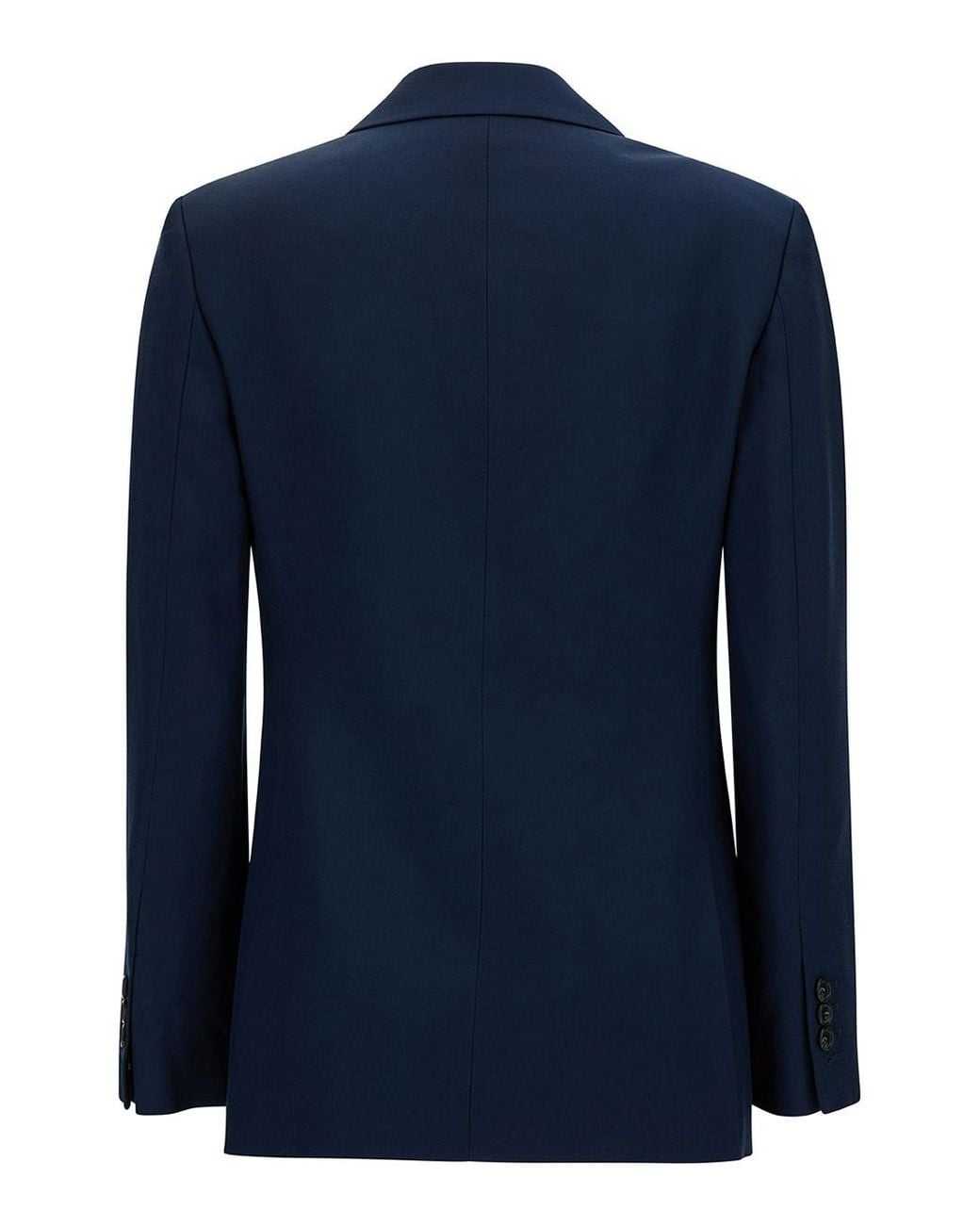 Theory Blue Double-Breasted Straight Hem Blazer