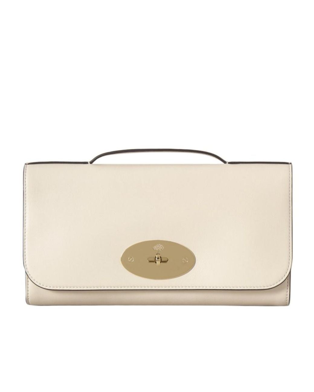 Mulberry Natural Twist Block Foldover Top Clutch Bag